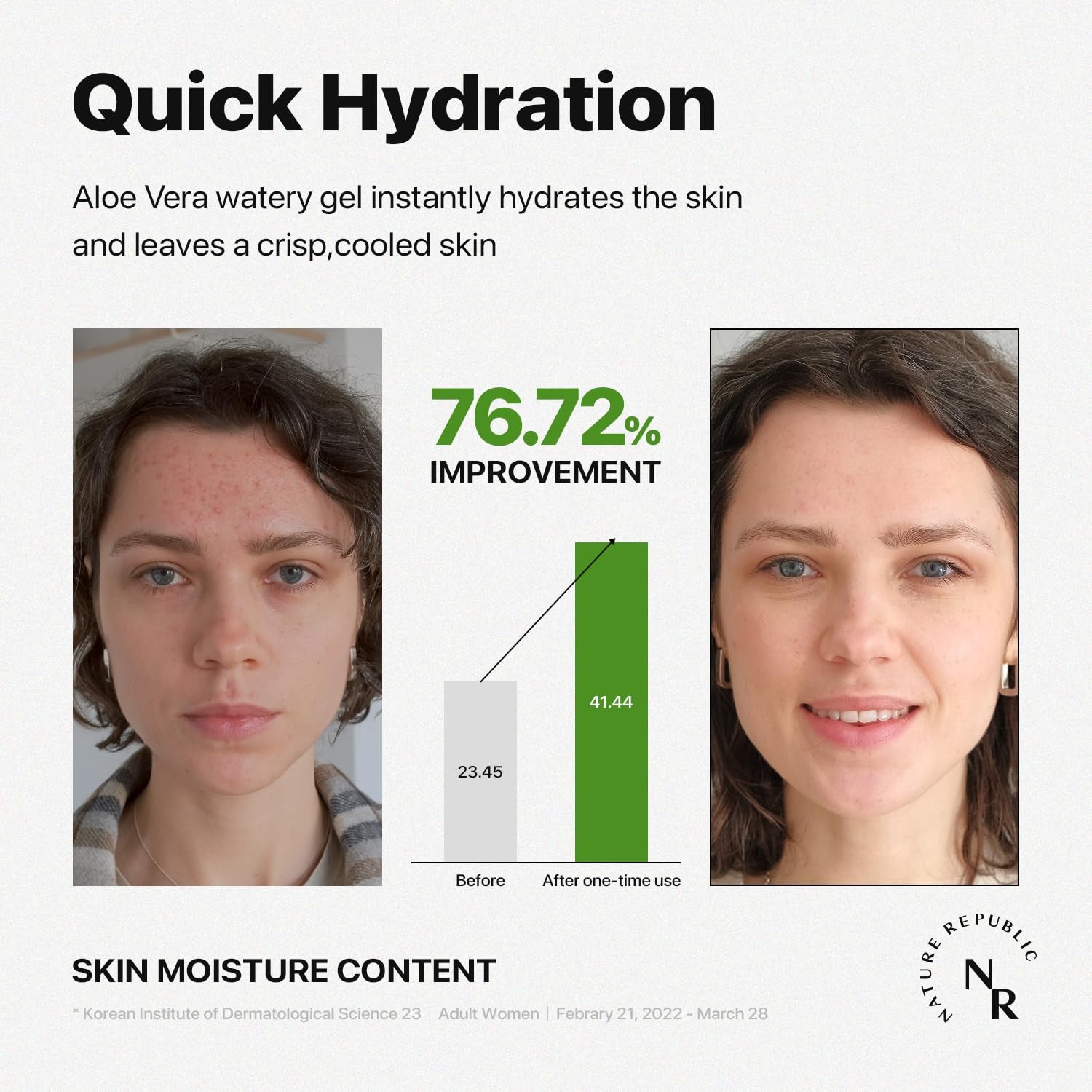 MILD & MOISTURE ALOE VERA WATERY GEL (1 PCS) Quick Hydration & Moisturizing,Fast Absorbing Non-Sticky Texture,Korean Skin Care for Face,Hair,Sunburn Relief, Aftershave, All Skin Types