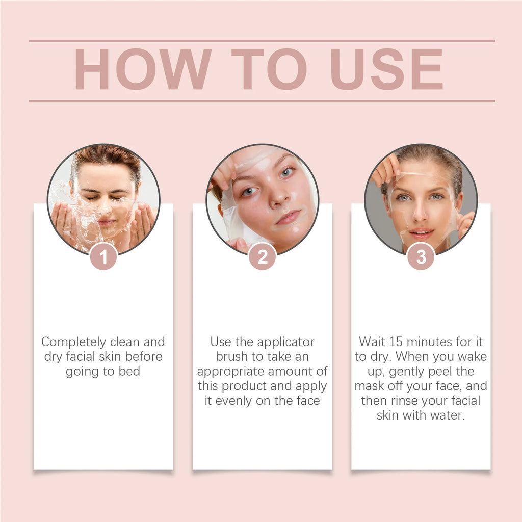 Korean Collagen Overnight Peel-Off Mask Set – Deep Hydration & Wrinkle Care