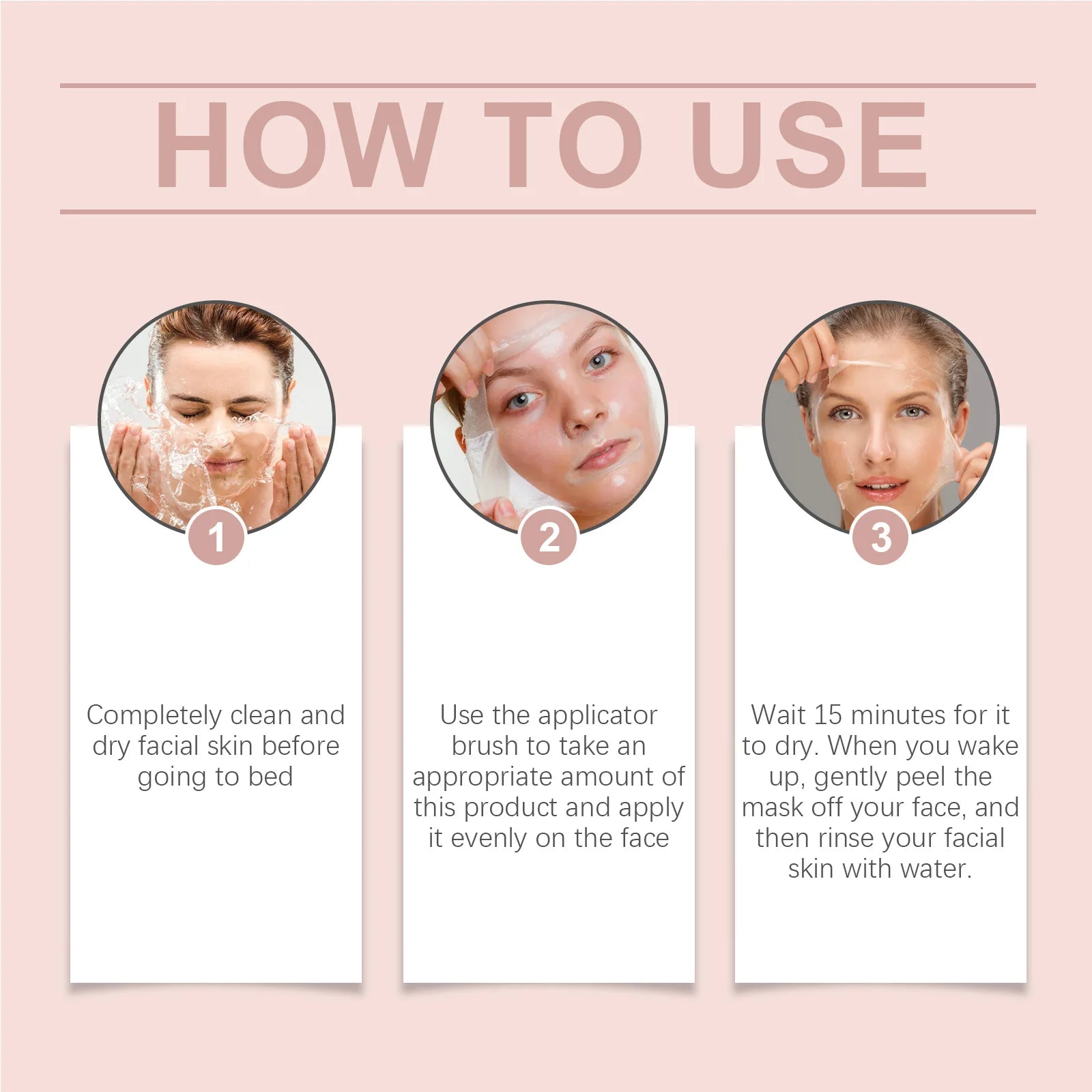 Korean Collagen Overnight Peel-Off Mask Set – Deep Hydration & Wrinkle Care