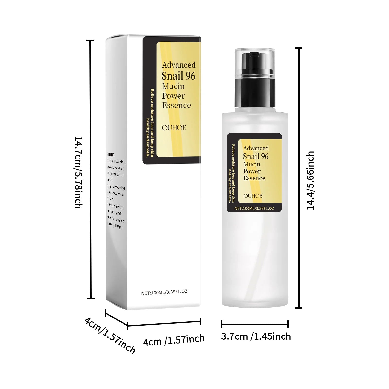 Advanced Snail 96 Mucin Power Essence – Moisturizing, Lifting, Firming & Brightening Skincare
