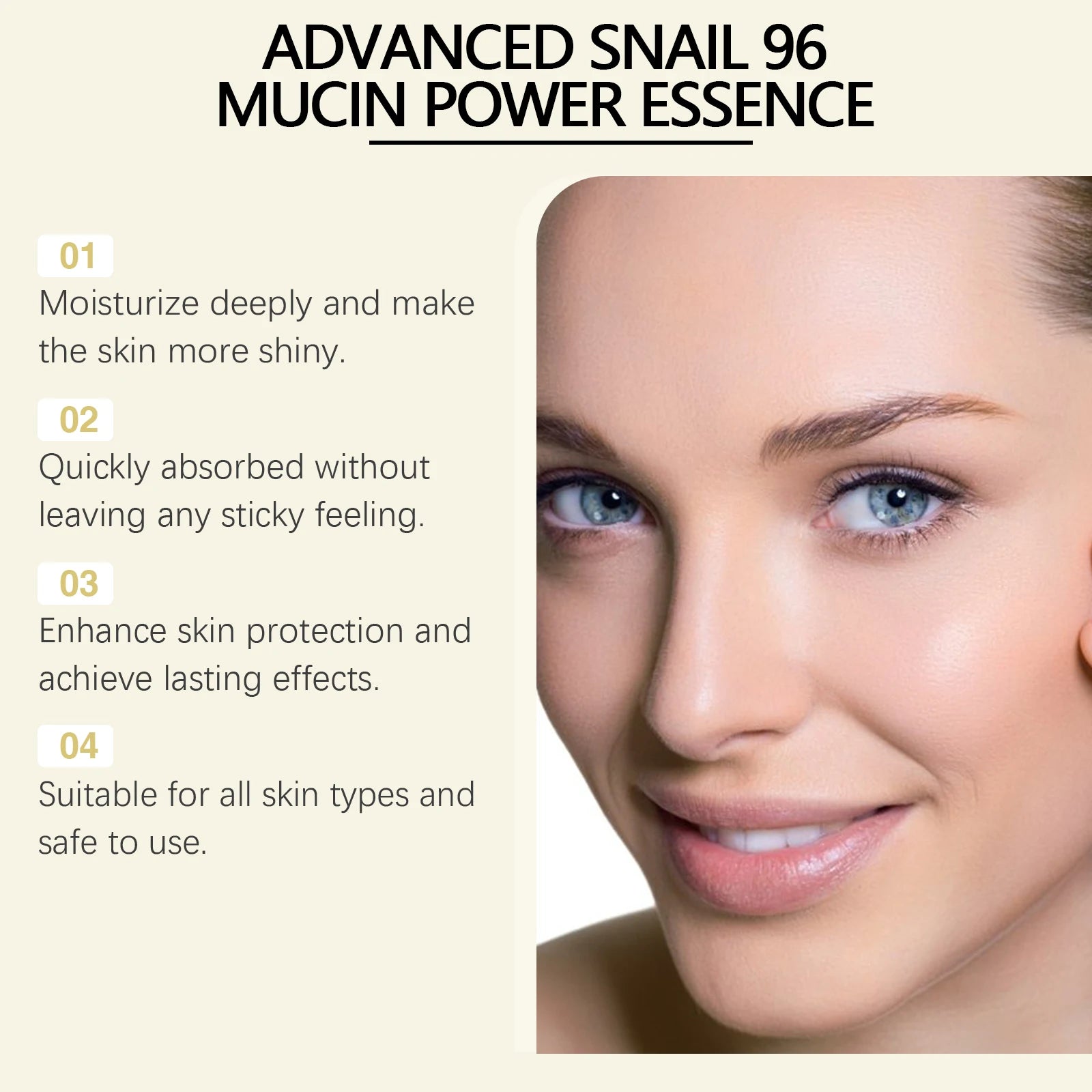 Advanced Snail 96 Mucin Power Essence – Moisturizing, Lifting, Firming & Brightening Skincare