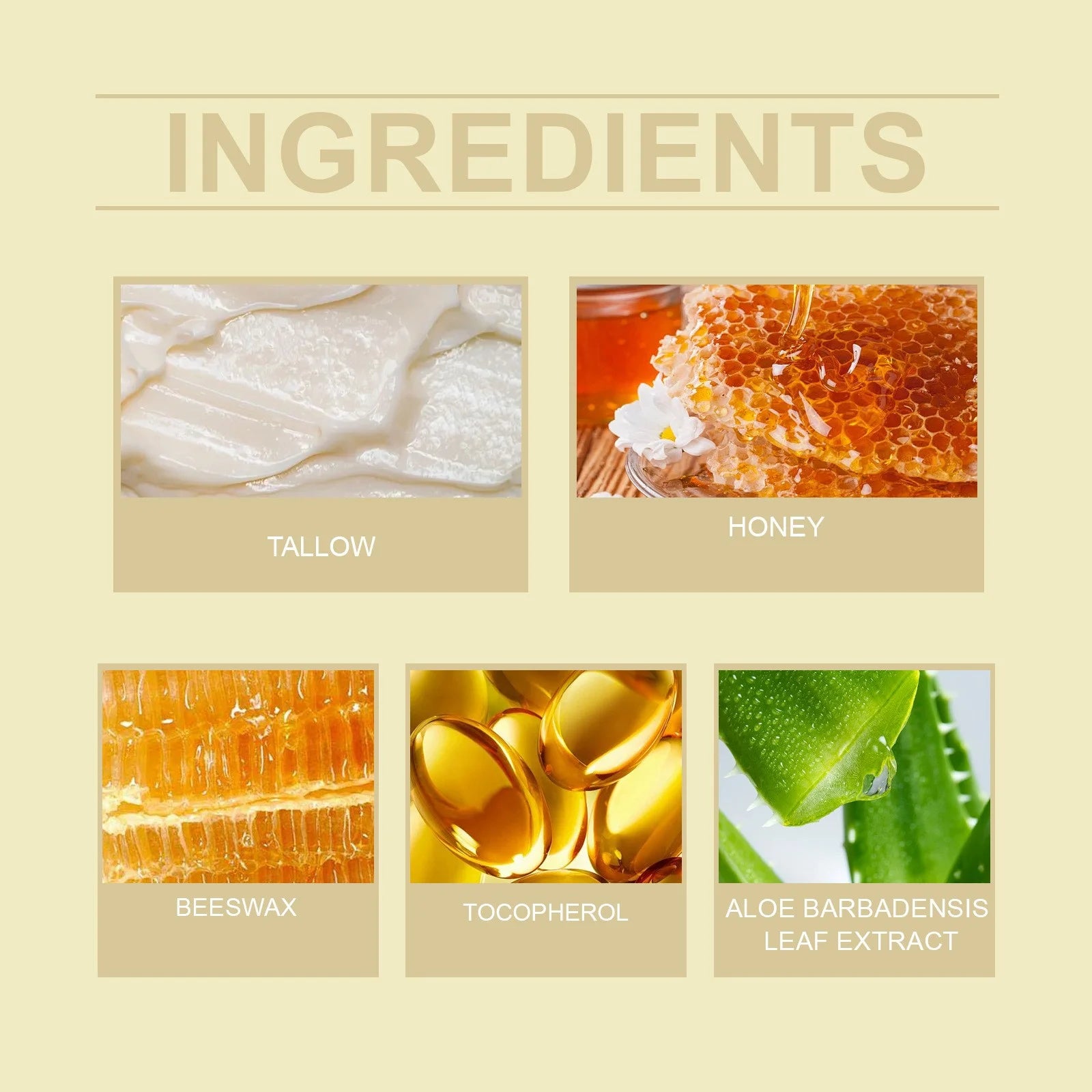 Beef Tallow for Skin, Tallow and Honey Cream, Organic Beef Tallow Balm for Face Moisturizer with Wild Honey for All Purpose Balm